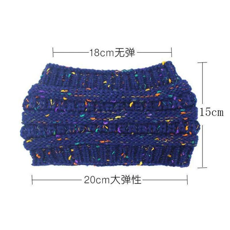 Женский хвостик бини стрейч вязаные разноцветные шапочки-бини зимние шапки для женщин теплая шапка модная дамская шерстяная теплая шапка s BAG4171