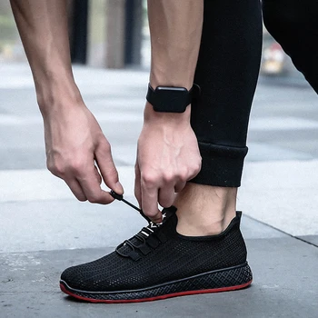 

2020 Men Sneakers Casual Men Vulcanized Shoes Breathable Mesh Male Shoes Mens Lace Up Flats Shoes Zapatos Fashion Shoes