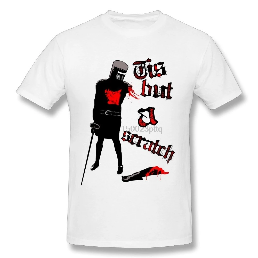 

New Arrival Men Black Knight Tis But A Scratch Monty Python Novelty T-Shirt