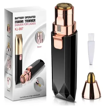 

2 in 1 Painless Lady Eyebrow Shaver Facial Hair Removal Mini Lipstick Epilator Pen Face Underarm Hair Remover Trimmer Makeup