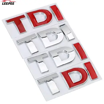 TDI Turbo Logo Decal Car Stickers Reflective 3D Metal Automotive Accessories for VW Polo T5 Golf 5 JETTA PASSAT CC MK4 MK5 MK6 1