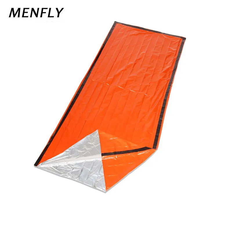 

MENFLY Survival Blanket PE Aluminum Film Camping Emergency Thermal Sleeping Bag Warm Rescue Carpet Adventure Thermal First Aid