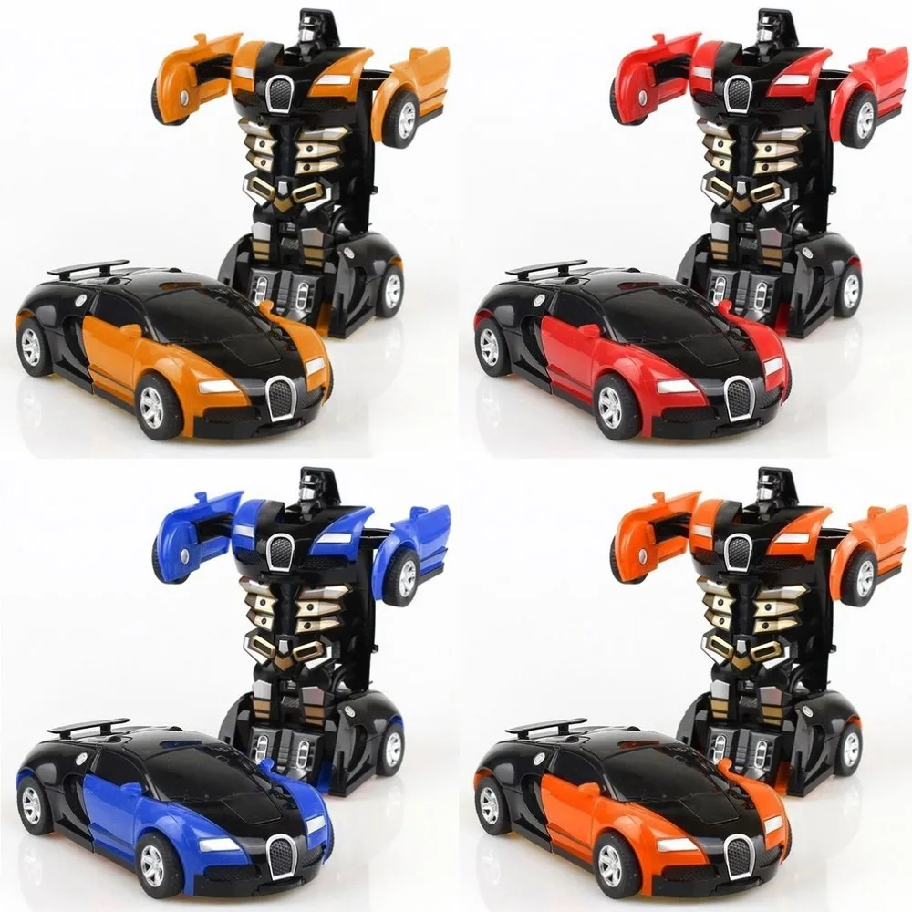 Transformation Robot Toy Car Anime Action Figure Toys ABS Plastic Collision Transforming Model Gift for Children