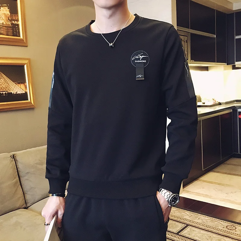 

2020 Season Men's Sweater Trousers Suit Youth Leisure Running Sports Suit Student Two-piece Set Chao