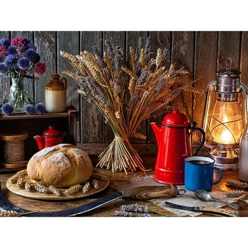

DIY Painting By Numbers Kitchen Food Oil Coloring By Numbers 40x50cm Wall Art Canvas Picture Hand Painted Home Decoration Gift