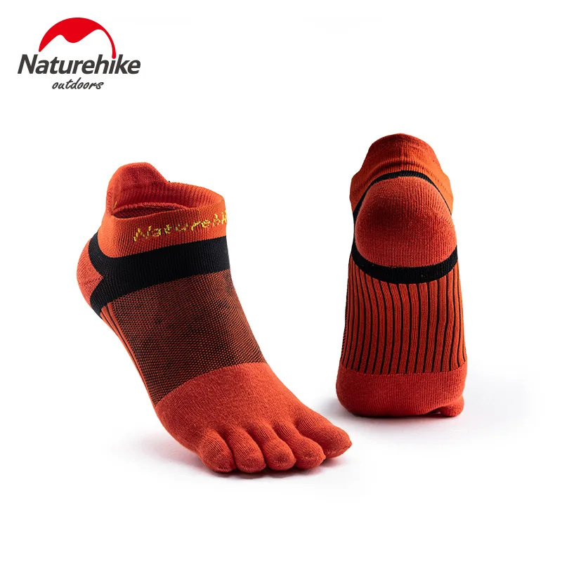 Мужские и женские носки для бега Naturehike гигроскопические спортивные с пятью пальцами начинающих