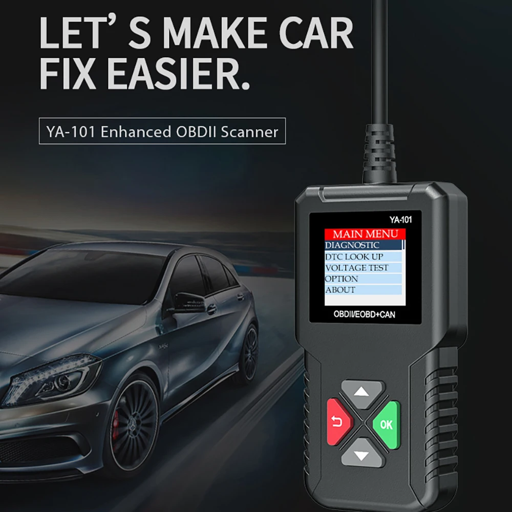 Диагностический сканер EDIAG YA101 OBD2 считыватель кодов автомобиля с поддержкой