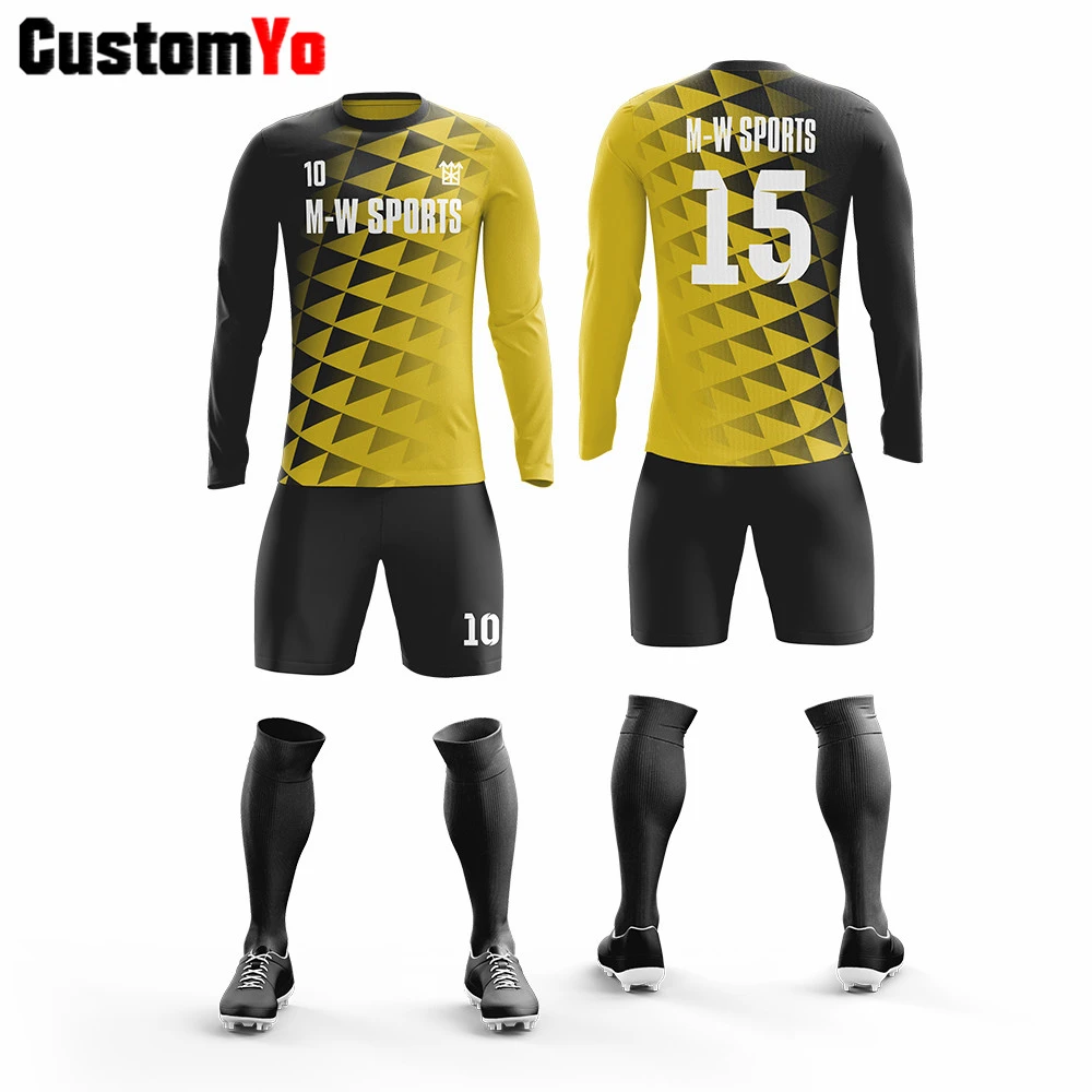 black and yellow football uniforms