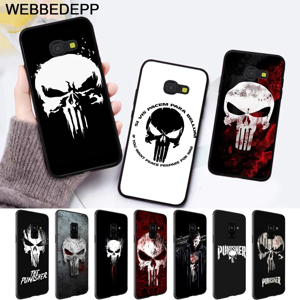 Punisher Durable Brand Silicone Case for Samsung A3 A5 A10S A30S A50S A6 Plus 2018 A7 A8 A9 A10 A30 A50 A70 J6 | Мобильные телефоны