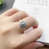 YIZIZAI-anillo budista de Color plata para mujer, anillo de rueda de oración tibetana, Mantra OM, 7 Chakras, anillo de buena suerte para mujer ► Foto 2/6