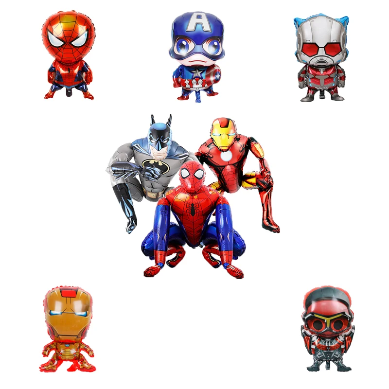 Большие фольгированные воздушные шары Marvel 3D с человеком-пауком Железный человек