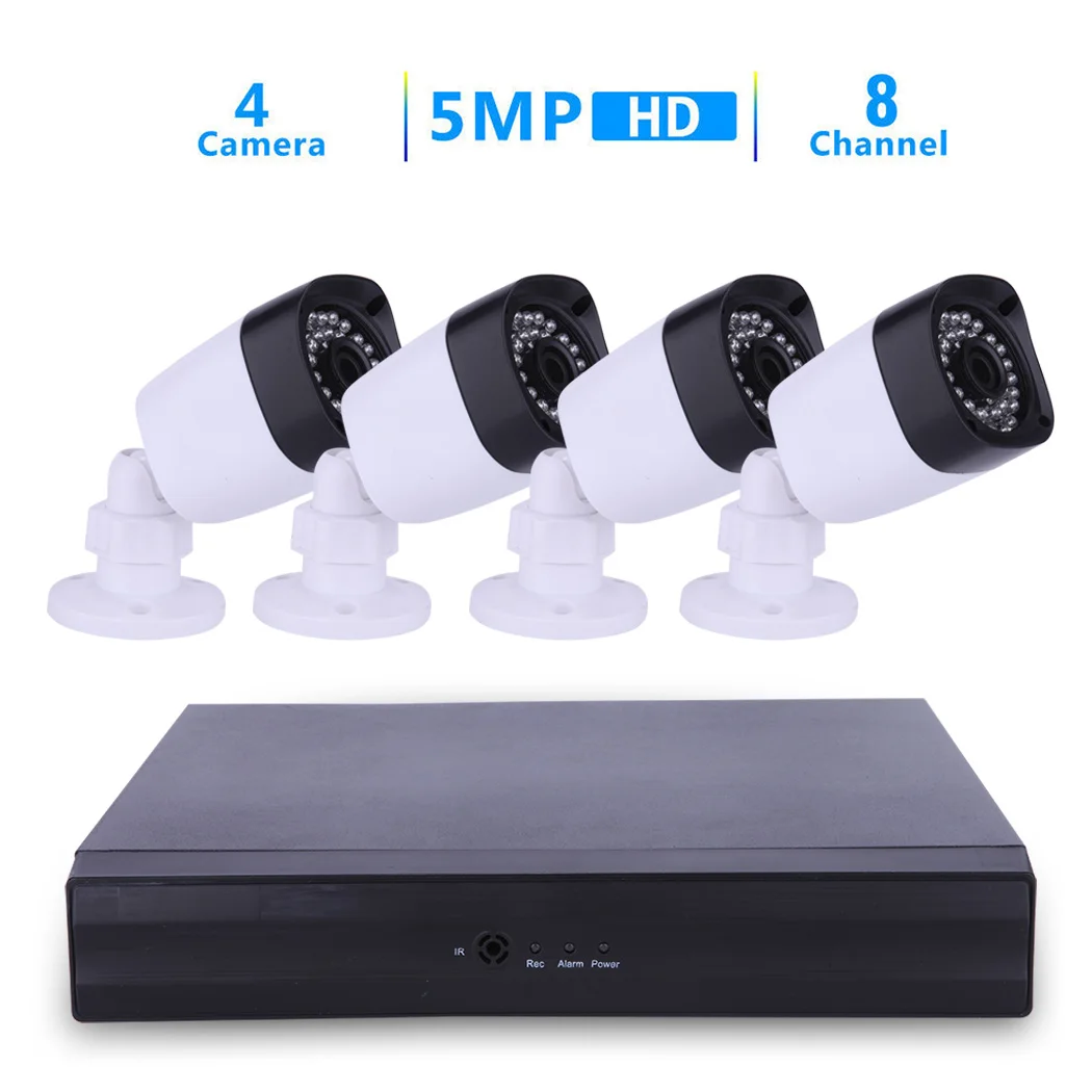  DVR Kit Surveillance security camera system home cctv video recorder hd night day 4 hd Monitor dete - 4.00052E+12