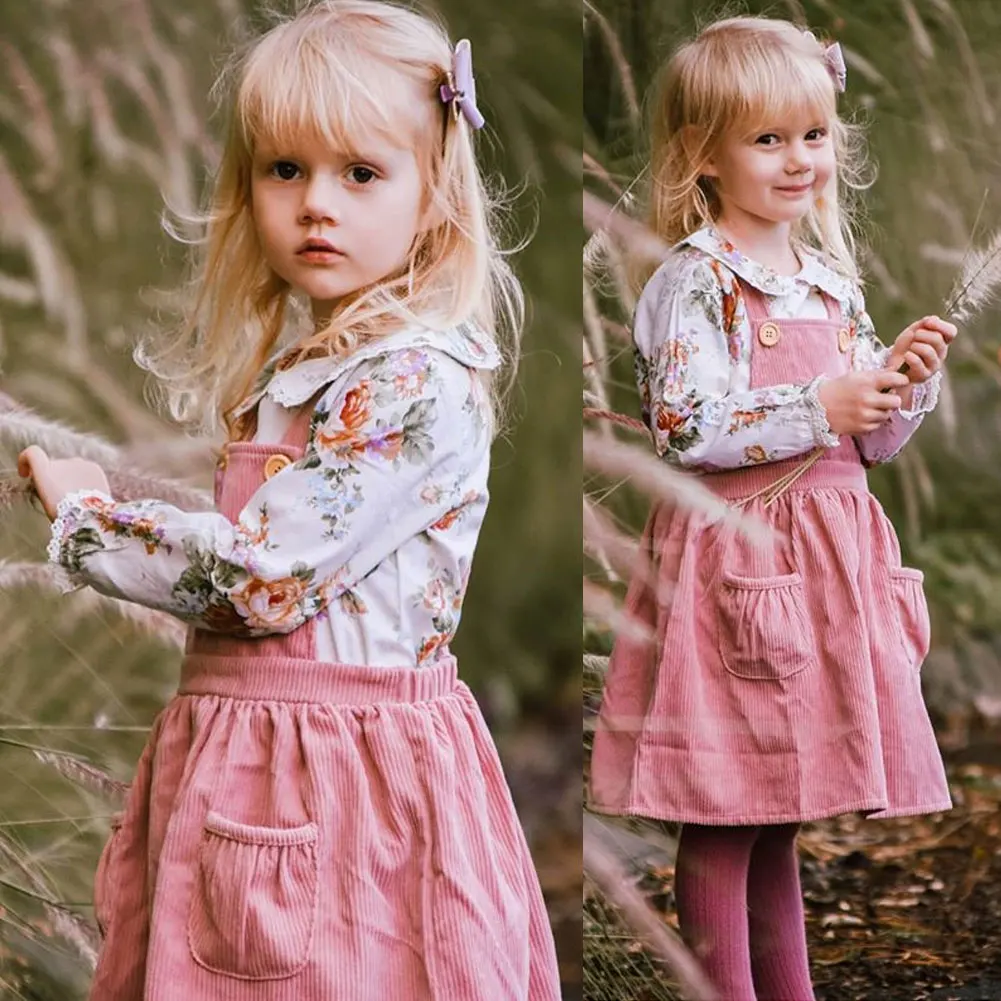 Эксклюзивная Одежда для девочек; детское платье-пачка для маленьких девочек; топы с цветочным принтом и кукольным воротником; юбка на бретелях; летняя одежда