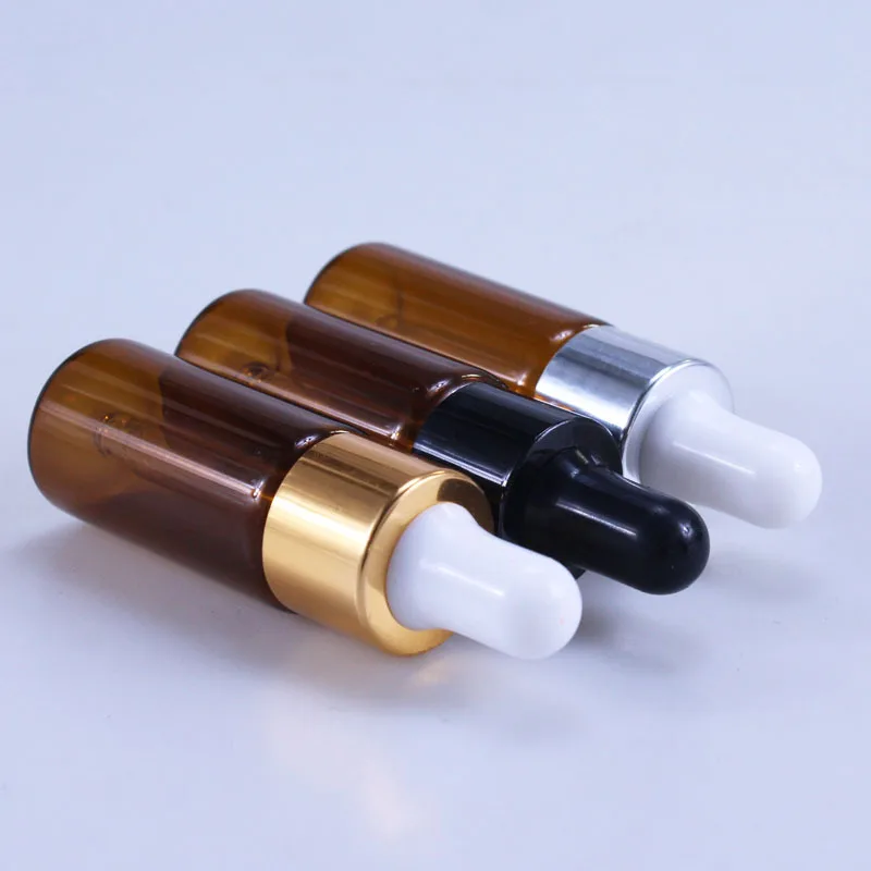 50pcs/lot 5ml 10ml 15ml 20ml Amber Glass Dropper Bottle Jars Vials With Pipette Cosmetic Perfume Essential Oil Bottles refillable bottle refillable cosmetic bottle cosmetic bottle makeup empty bottle dropper bottle