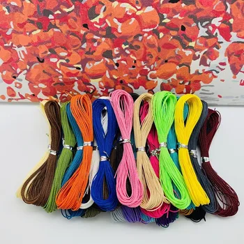 

1mm Mix 30colors/set (each color 10m)Waxed Polyester Cord Rope Waxed Thread Cord String Strap Necklace Rope For Jewelry Making