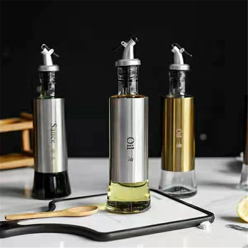 200/300ML Pro Cooking Seasoning Bottle Dispenser Sauce Bottle Kitchen Storage Bottles for Oil and Vinegar Olive bottle Container