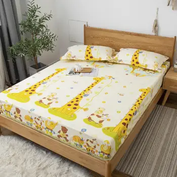 

DishyKooker Breathable Waterproof Cartoon Printing Bed Mattress Cover Fitted Sheet for Old Man Woman Nursing Mat