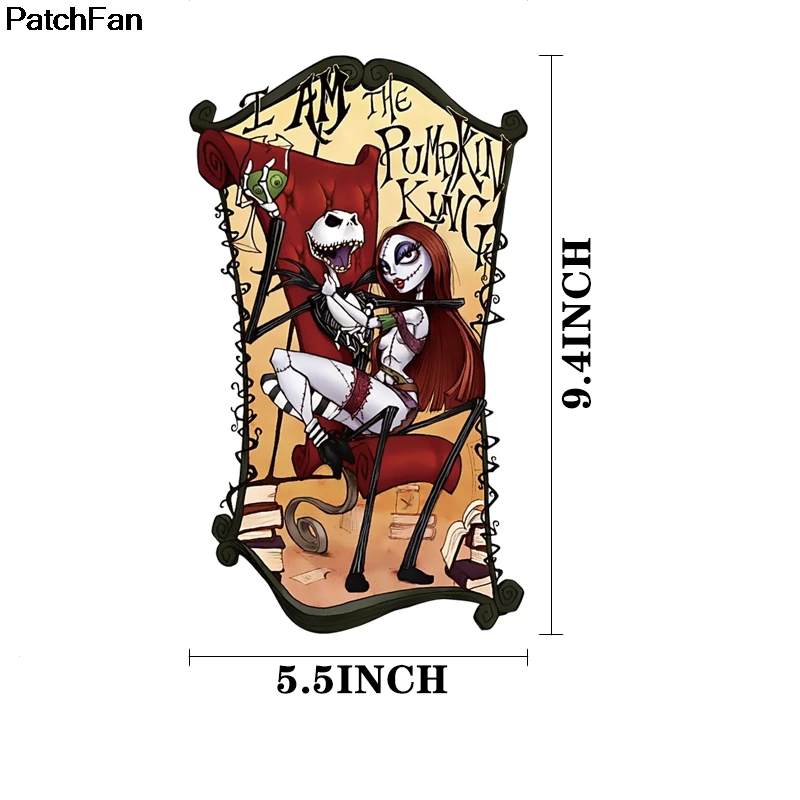 Patchfan кошмар перед рождественской одеждой нашивки термопресс переводные наклейки железные аппликации ручной работы A2538