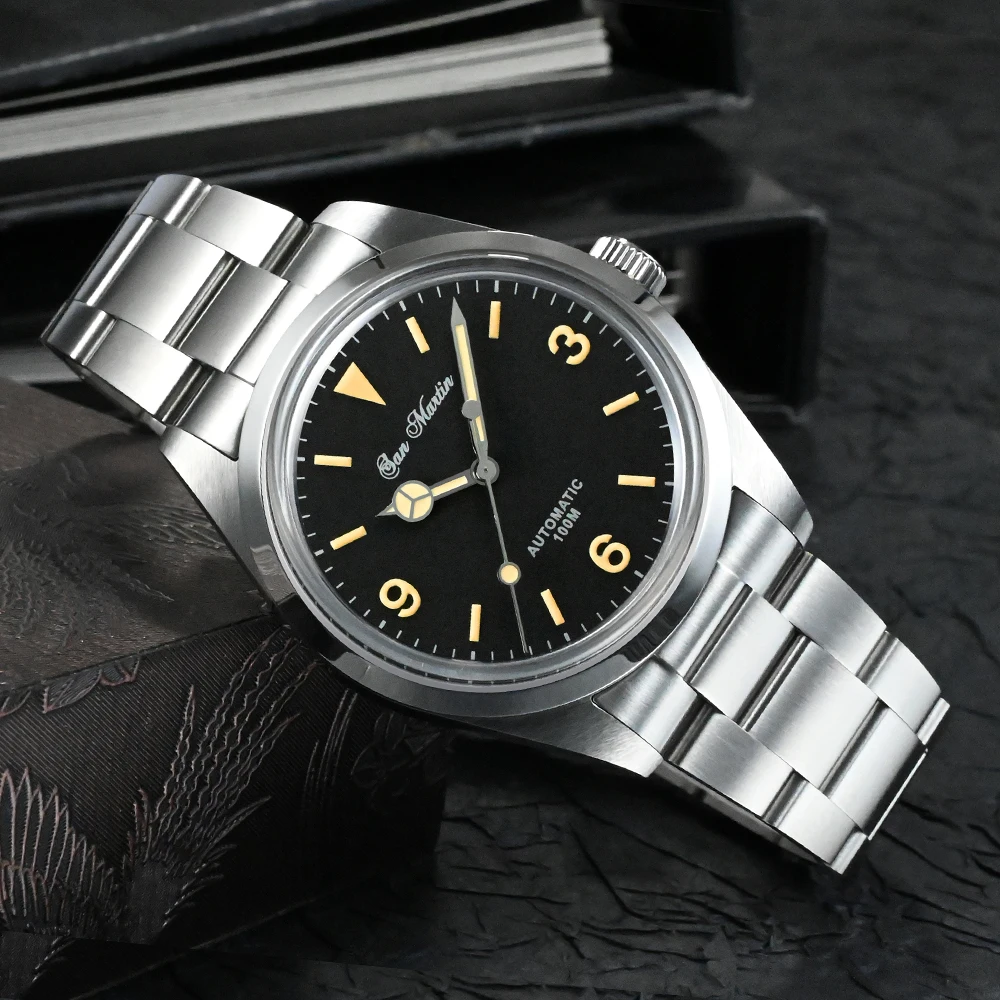 Mechanical watch diver watch San Martin 39mm Explore Climbing Series Men Watch Sport Retro Luxury Sapphire NH35 Automatic Mechanical Watches 10Bar Luminous