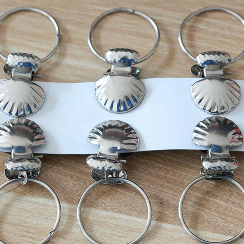 

Curtain Hanging Ring Stainless Steel Shell Curtain Clips Shower Curtain Rod Clips Rings Clothes Curtains Hooks Clamps 6PCS/pack