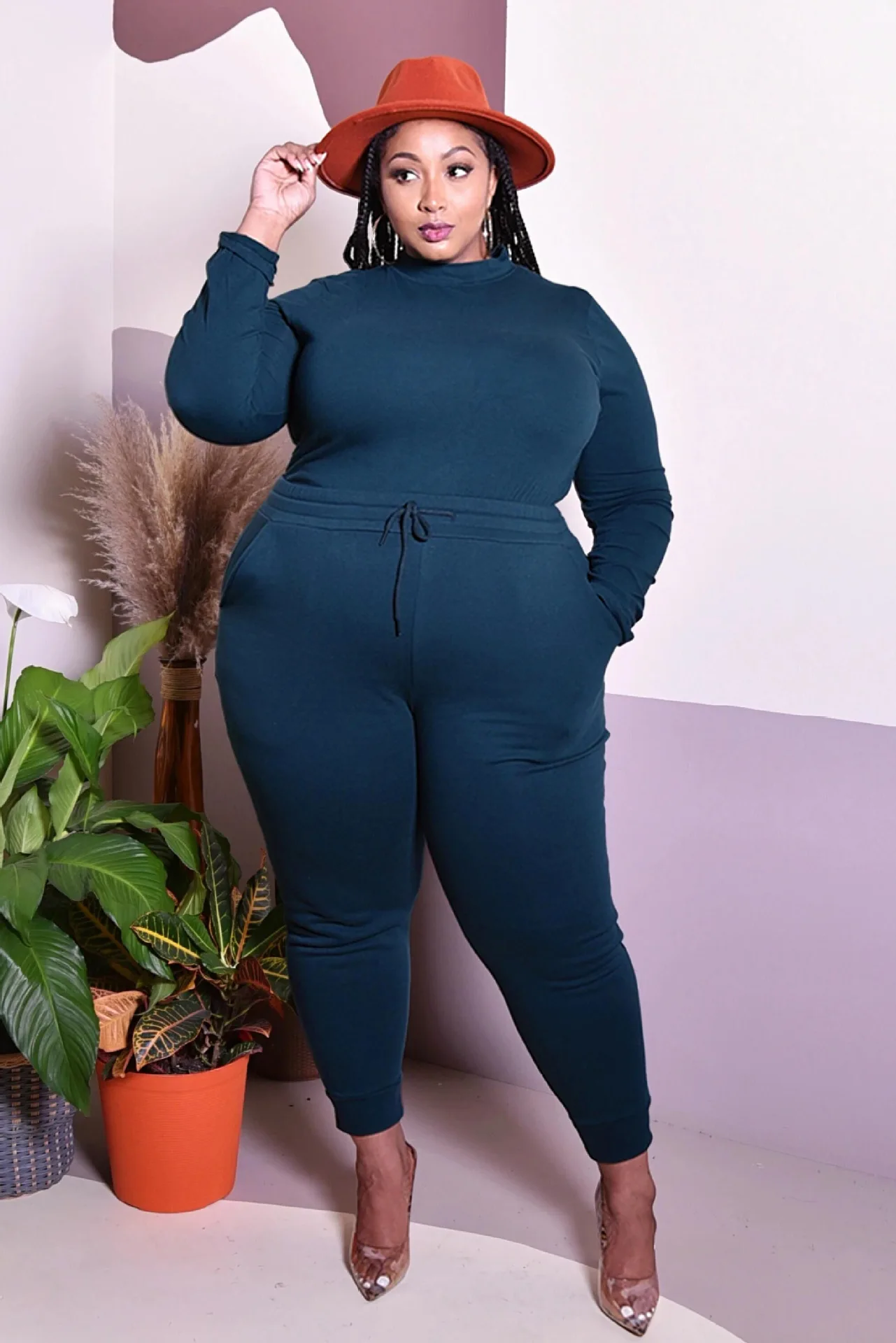 Plus Size Outfit Women Tracksuit 2 Piece Set Winter Clothes Super