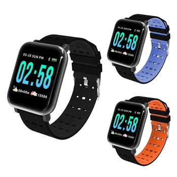 

A6 Smart bracelet Newest chip blood pressure measure Sport Waterproof Smart Wrist Watch Fitness Tracker for Android IOS