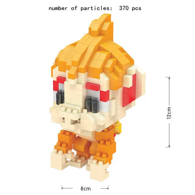 TAKARA TOMY 41 styles Pokemon Pikachu Building Blocks 3D DIY Educational Model Ornament Mewtwo Micro Small Assembled Block Brick 8012A