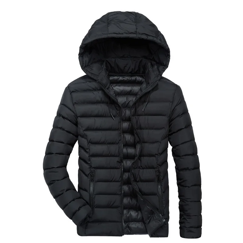 

New Cotton-Padded Jackets Men High Quality Fashion Winter Outwear Jacket Parka Male Hooded Wadded Coats AU-136