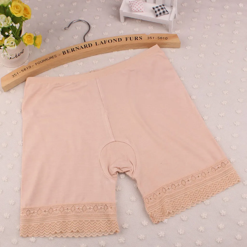 3PC Underpants Women Under Skirt Safety Shorts Pants Seamless Solid Under Skirt Slimming Breathable Boxer Lace Stretch Tights
