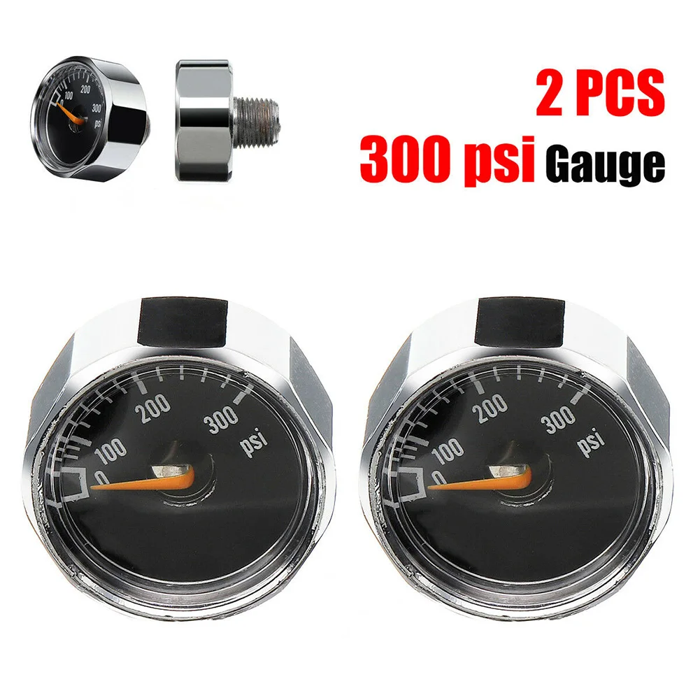 

2pcs 25MM 300PSI Micro Air Pressure Gauge for HPA Paintball Marker CO2 Tank PCP ASD88