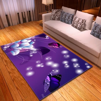 

Dream Butterfly Rug Carpets For Living Room Bedroom Home Decor Anti-Slip Floor Mat Adults Gifts Memory Foam Big Size Carpet