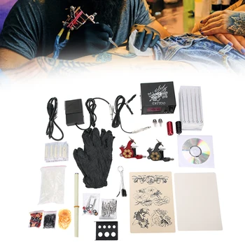 

Tattoo Kit Tattoo Machine Tattoo Practice Skin Tattoo Clip Cord for Beginners Professional Tattoo Artists Tattoo Pen Machine