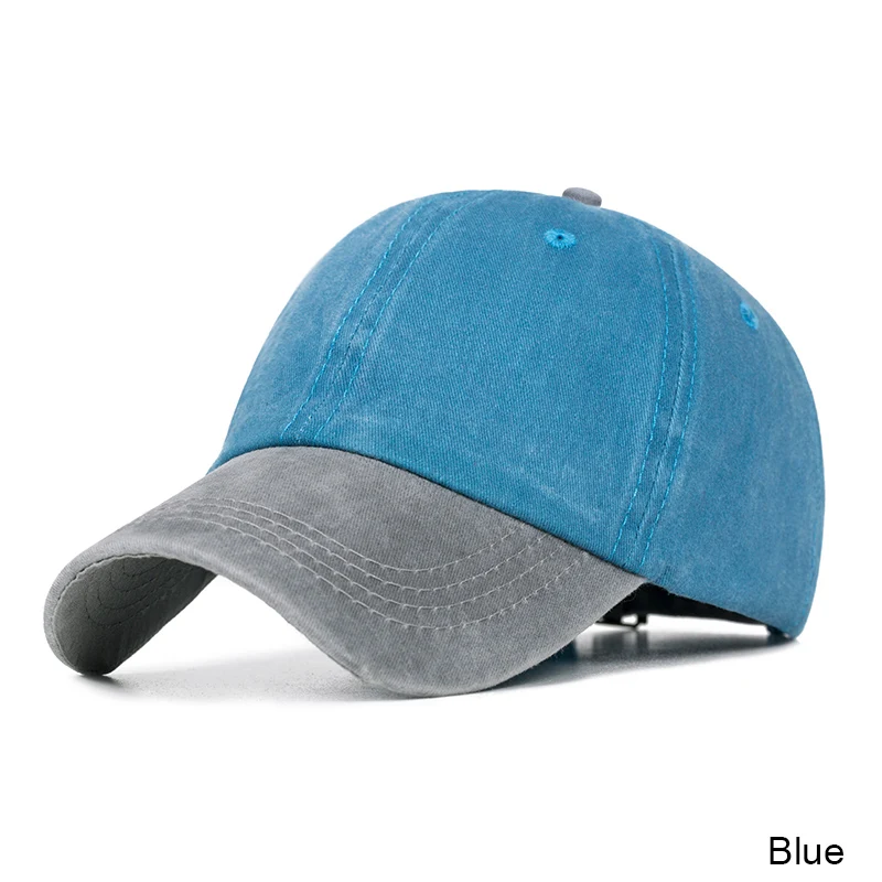 RUINPOP Лоскутная Ретро унисекс бейсболка для мужчин и женщин Snapback кепки s мытая шляпа bone Gorras высокое качество - Цвет: C