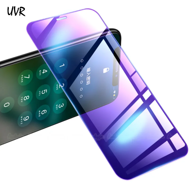 Закаленное стекло для iPhone 11 Pro Max XR XS X с защитой от синего излучения Apple SE 2020 8 7 6S 6