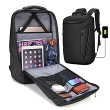 Новые 17 дюймов мужской рюкзак для ноутбука с защитой от краж зарядка через usb многослойная космическая Для мужчин рюкзак для путешествий деловой Рюкзак Школьная Сумка