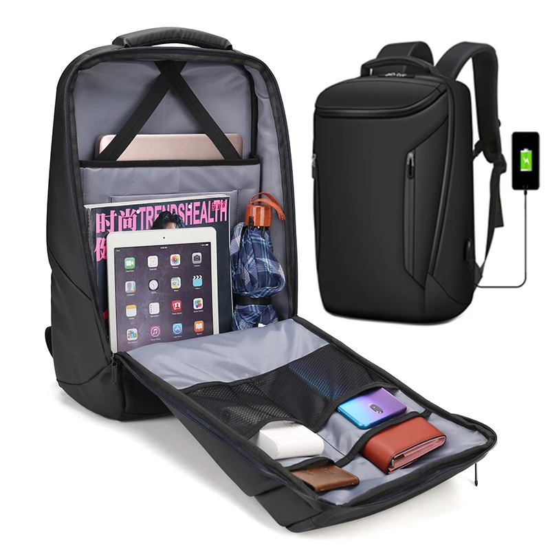 

2019 New 17 inch Male Laptop Backpack Anti Theft USB Charging Multi-layer Space Men Bagpack Travel Business Rucksack school bag