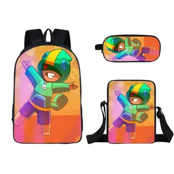 

Back to School New Fashion Game Leon Backpack 16 inches Children Student Book Backpack Daily Schoolbag Cartoon Mochila