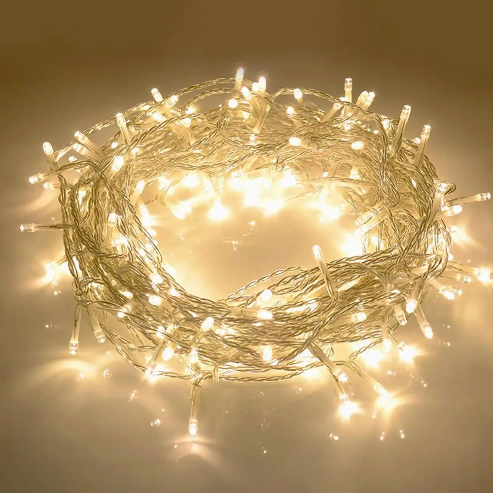 100LED 12 м USB Сказочный светильник с дистанционным управлением, декоративная лампа для вечерние, рождественские, низкое потребление и высокая яркость