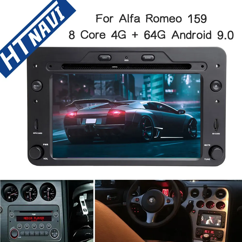 

For Alfa Romeo 159 Android 9.0 8 Core MirrorLink Car Multimedia Player Bluetooth GPS Navigation Auto Radio 1 Din Stereo DVD
