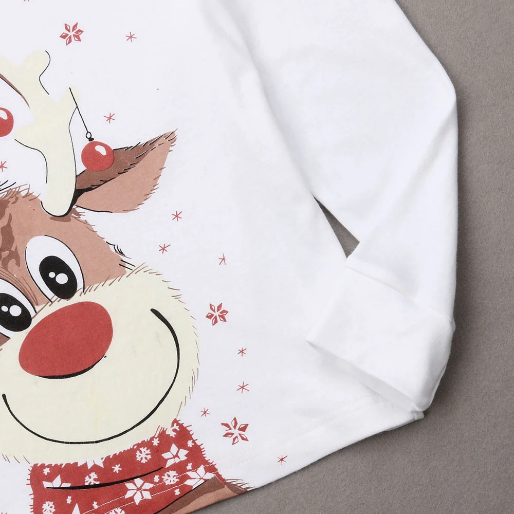 Family Matching Christmas Pajamas Set Womens Mens Kids Xmas Sleepwear Nightwear Mom Dad Children Kids Antlers Print Home Clothes