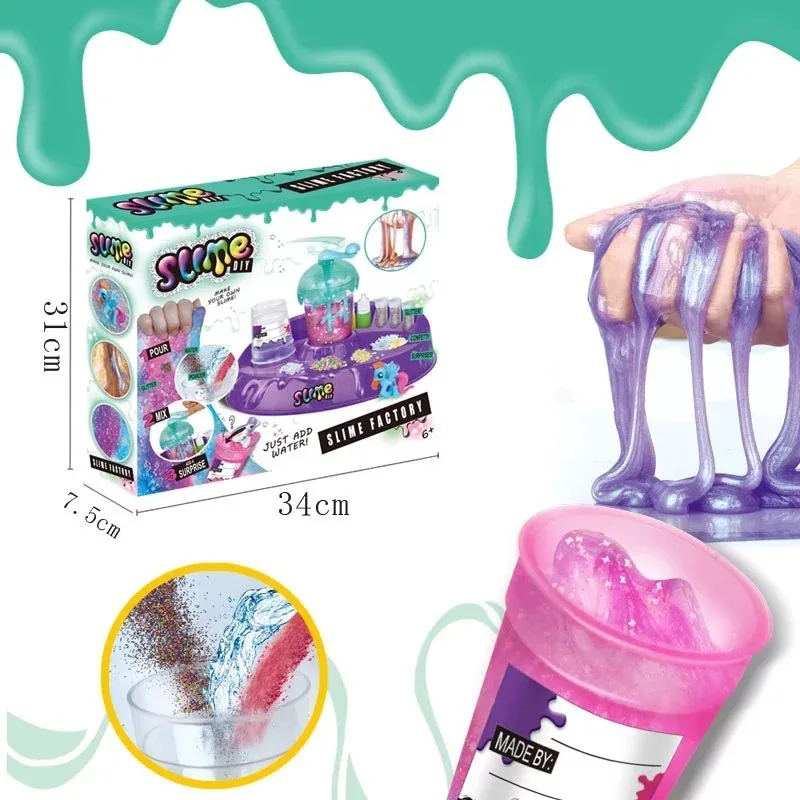 

So Slime History shui jing ji Shook Machine Lime Mud Magic for Making Music Sand And Dust/12-Color Mud