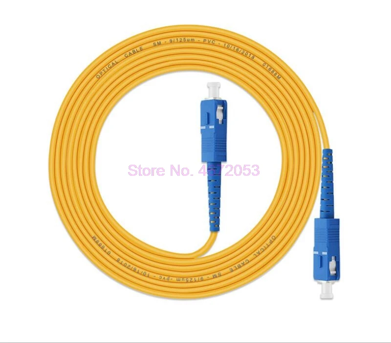 200pcs/lot SC UPC 3M Simplex mode fiber optic patch cord 2.0mm or 3.0mm FTTH jumper cable | Мобильные телефоны и