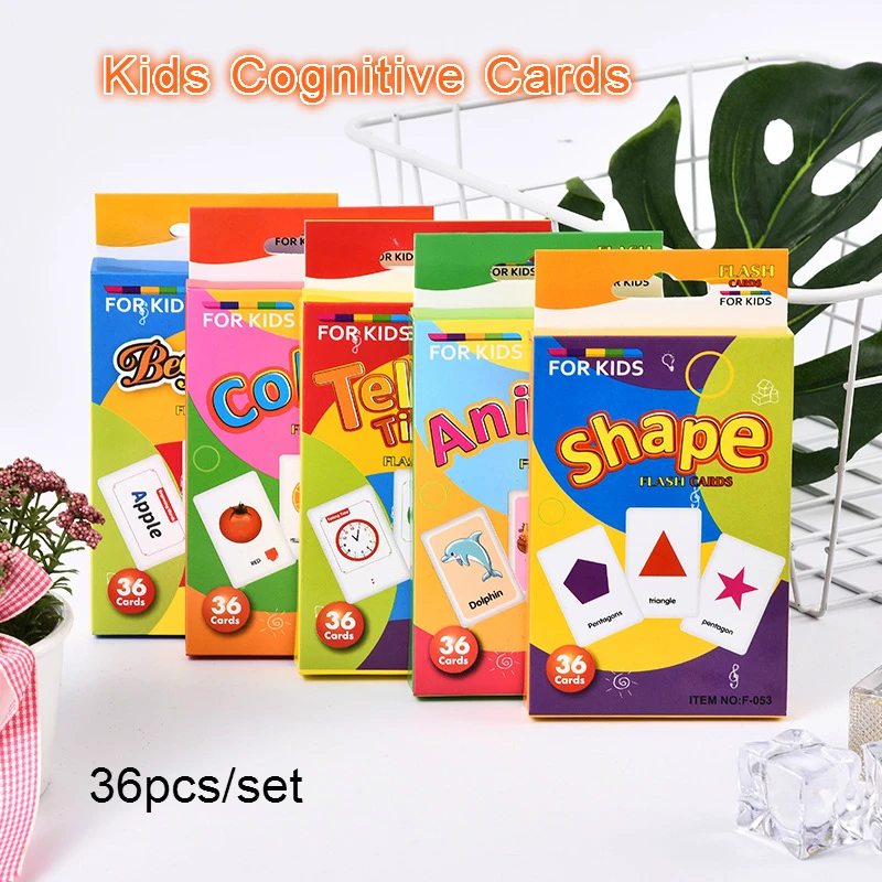 

Baby Toys Montessori Cognitive Cards Toy for Kids Learning Education Fruit/Animal/Time/Letter/Shape Cards Books Educational Toys