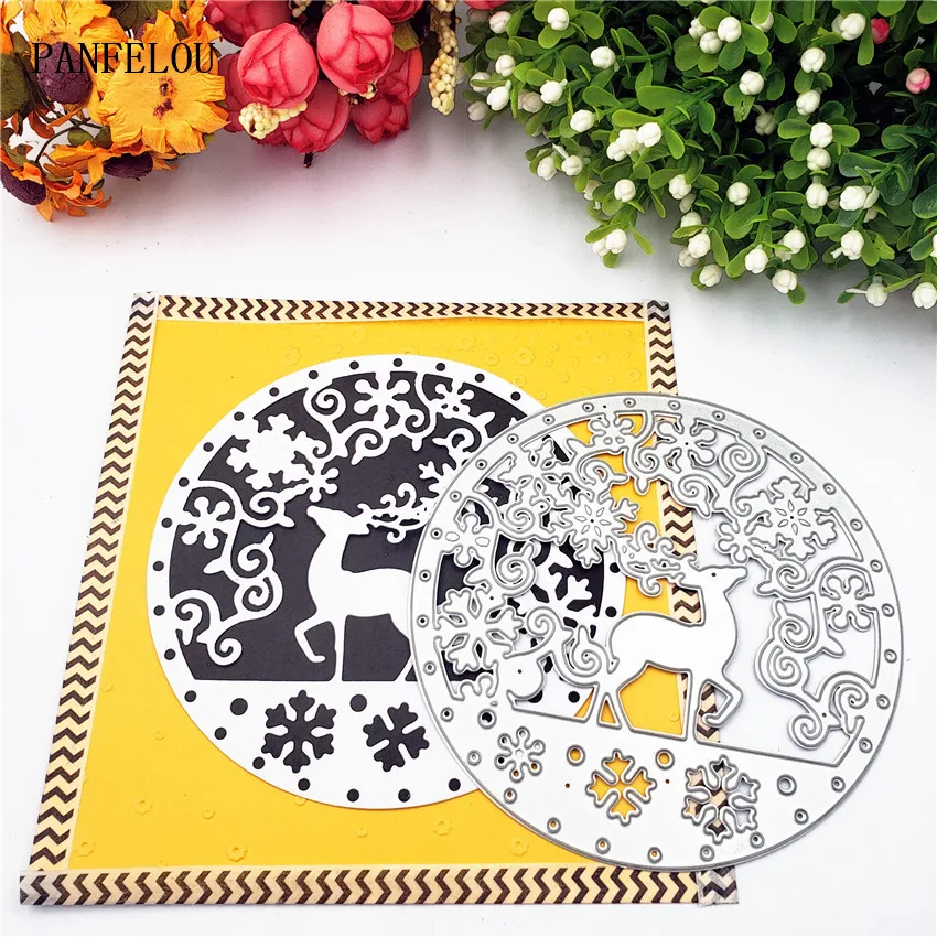 PANFELOU 11 2x11 2 см Пасха со снежинками и оленями Скрапбукинг DIY тиснение бумажные