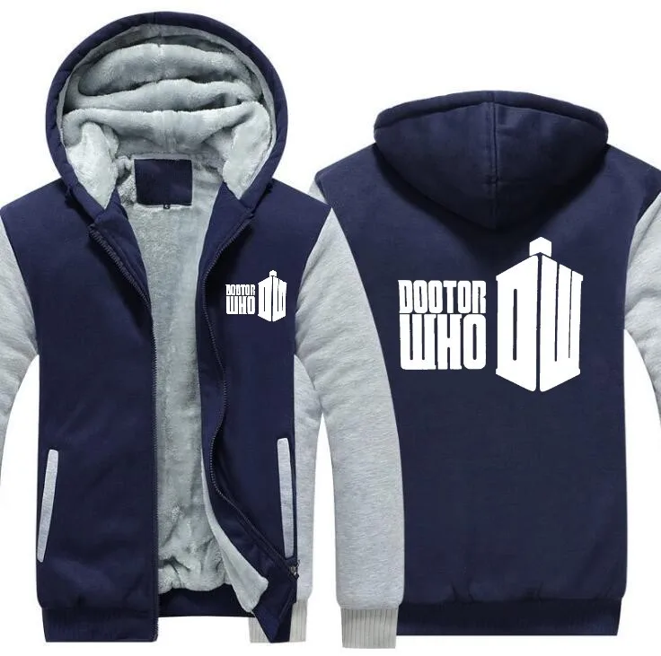 Мужские толстовки Doctor Who, Толстовка на весну и зиму, теплая флисовая толстовка в стиле хип-хоп,, хипстерская куртка высокого качества - Цвет: Темно-серый