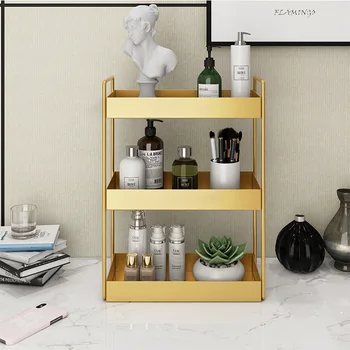 

Double layer Big Capacity Cosmetic Storage Stand Kitchen Bathroom Bedroom Living Room Storage Rack Makeup Organizer Box ZM917