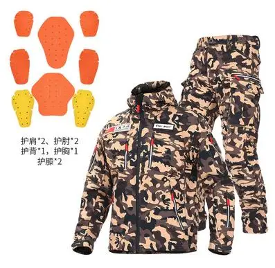 FREEYOGIN camouflage motorbike suit men's motorcycle jacket windproof waterproof reflective jacket anti-fall motorcycle suit