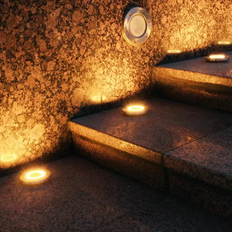 20 LED Solar Buried Lamp Waterproof Ground Lights Outdoor Garden Path Decor Underground Lamp Sidewalk Lighting IP65 Floor Lamp