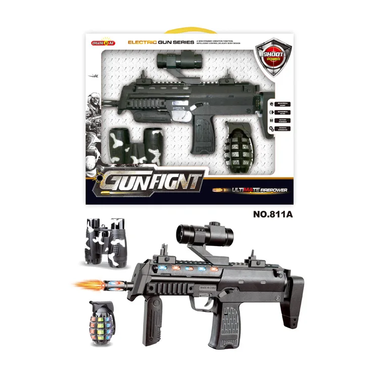 Детские электрические игрушки военный игрушечный пистолет детский игрушечный пистолет Английская упаковка