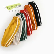 Детская одежда; коллекция года; детские вязаные шаровары для мальчиков и девочек; однотонные противомоскитные штаны для малышей; Dk036